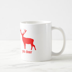 Yes deer no deer Christmas mug