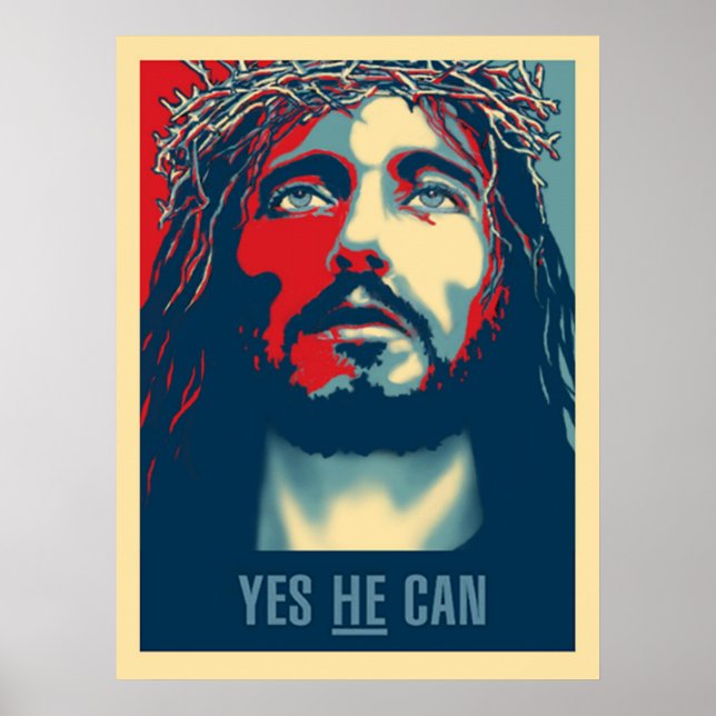 Yes HE Can Print - 15"x20" (Front)