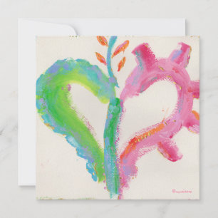 Yes! heart party invitation