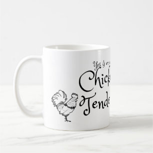Yes I am a Chicken Tender with Rooster Outline Coffee Mug