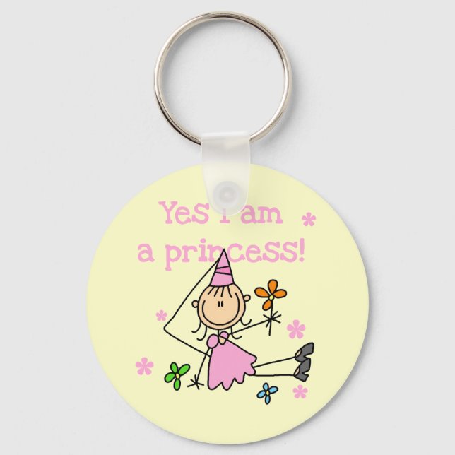 Yes I am a Princess Keychain (Front)