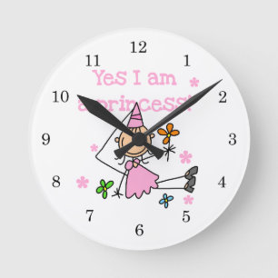 Yes I am a Princess Round Clock