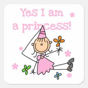 Yes I am a Princess Square Sticker