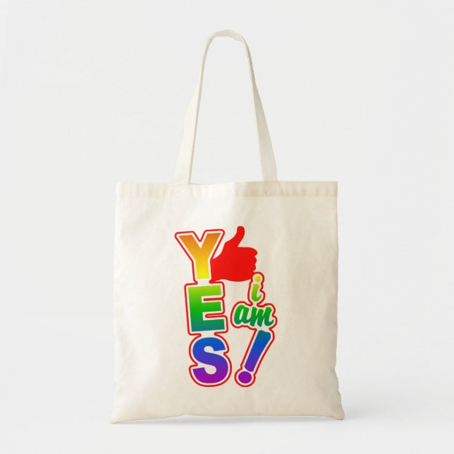 YES I AM bag - choose style & colour (Front)