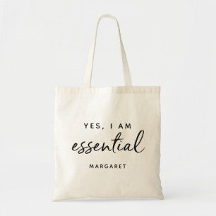 Yes I Am Essential Front Line Key Worker Custom Tote Bag