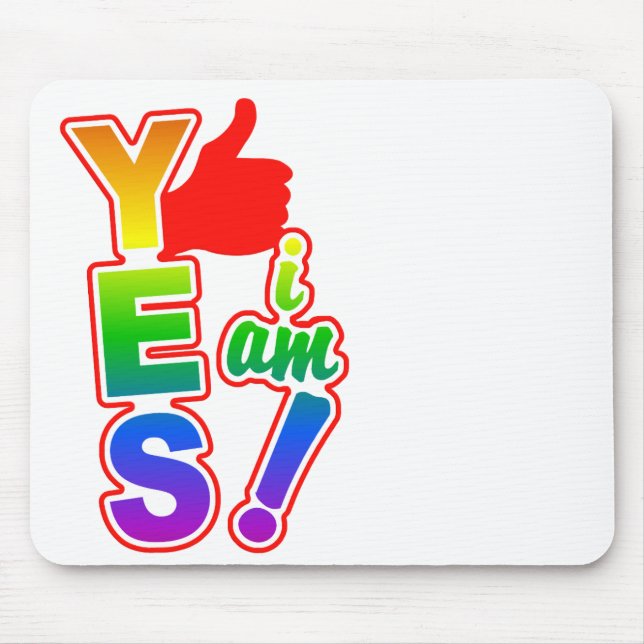 YES I AM mousepad, customize Mouse Pad (Front)