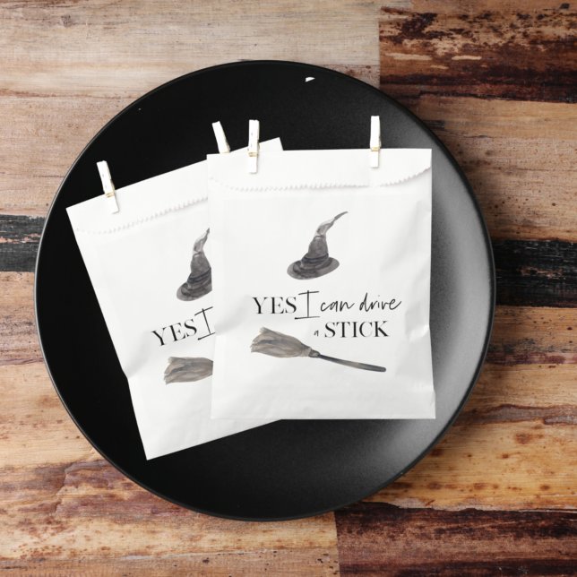 Yes I Can Drive A Stick Fun  | Happy Halloween  Favour Bag (Creator Uploaded)