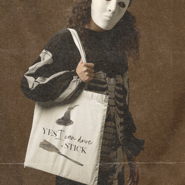 Yes I Can Drive A Stick Fun | Happy Halloween Tote Bag (Creator Uploaded)