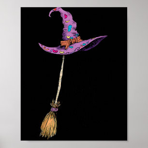 Yes I Can Drive A Stick Soky Witch Funny Halloween Poster