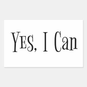"Yes, I Can" Phrase Sticker