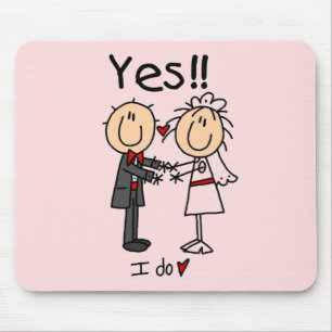 YES I Do Bride and Groom T-shirts and Gifts Mouse Pad