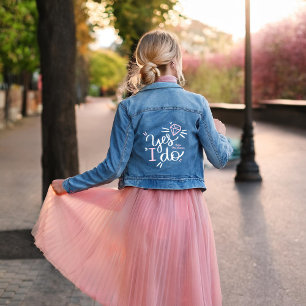 "Yes, I Do" Future Mrs Personalized Bride Denim Jacket