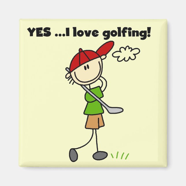 YES I Love Golf Tshirts and Gifts Magnet (Front)