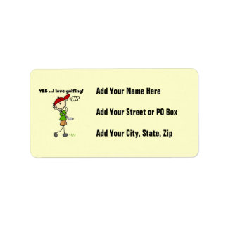 Yes I Love Golfing Label