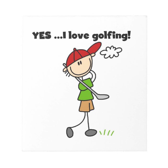 Yes I Love Golfing Notepad (Front)