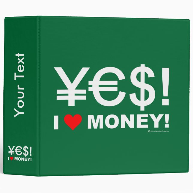 Yes! I love money! Binder (Front/Spine)