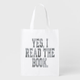 Yes I Read the Book Grey Reusable Grocery Bag