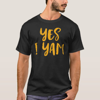 Yes I Yam Matching Couples Halloween Thanksgiving T-Shirt