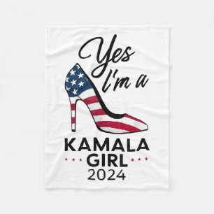 Yes Im A Kamala Girl Stilettos High Heel Harris 20 Fleece Blanket