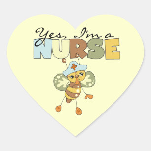 YES I'm a Nurse T-shirts and Gifts Heart Sticker