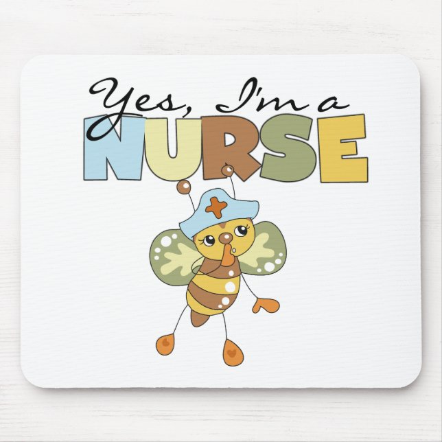 YES I'm a Nurse T-shirts and Gifts Mouse Pad (Front)