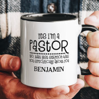 Yes I'm A Pastor Funny Religious Custom Name