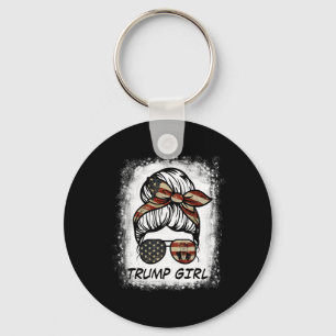 Yes I'm A Trump Girl Get Over It - Trump 2024 Elec Keychain