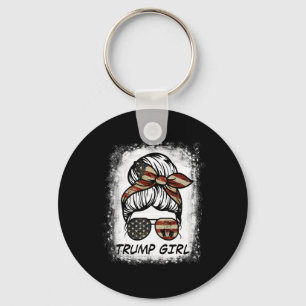 Yes I'm A Trump Girl Get Over It - Trump Election  Keychain