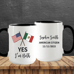 Yes I'm Both – US Mexico Pride Custom Mug