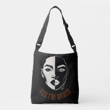 YES, I'M MIXED – Split Face Crossbody Bag
