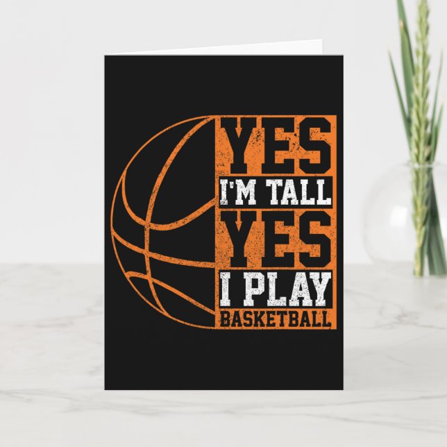 Yes I'm Tall Yes I Play Sketll Fun Bll Player Gift Card (Front)