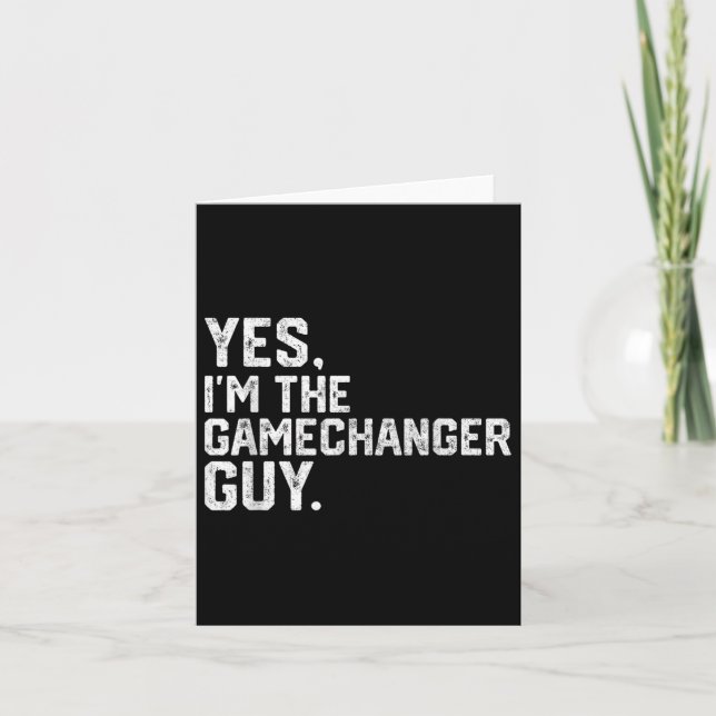 Yes Im The Gamechanger Guy Funny Baseball  Card (Front)