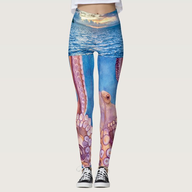 Yes, It Is an Octopus Women's Leggings Beach (Front)
