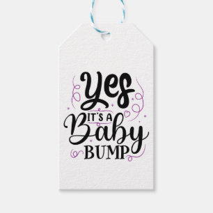 Yes It's A Baby Bump - Pregnancy Announcement Gift Tags