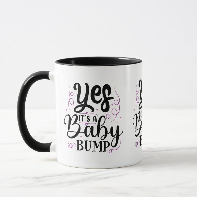 Yes It's A Baby Bump - Pregnancy Announcement Mug (Left)