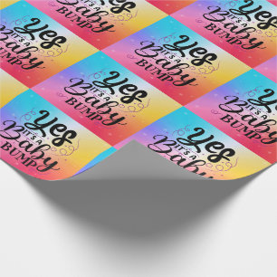 Yes It's A Baby Bump - Pregnancy Announcement Wrapping Paper