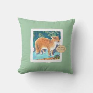 Yes, It's My Natural Colour Fox 16x16 Throw Pillow