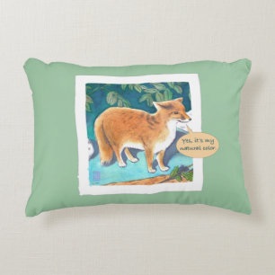 Yes, It's My Natural Colour Fox 16x16 Throw Pillow