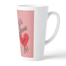 "Yes, Jesus Loves Me" Pink Large Latte Mug 