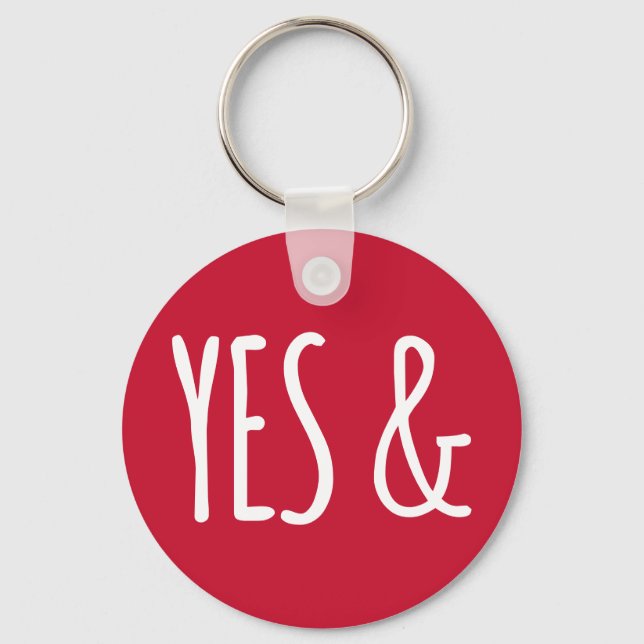 YES & | Keychain | Red (Front)