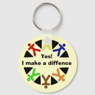 yes logo, Yes!I make a difference Keychain