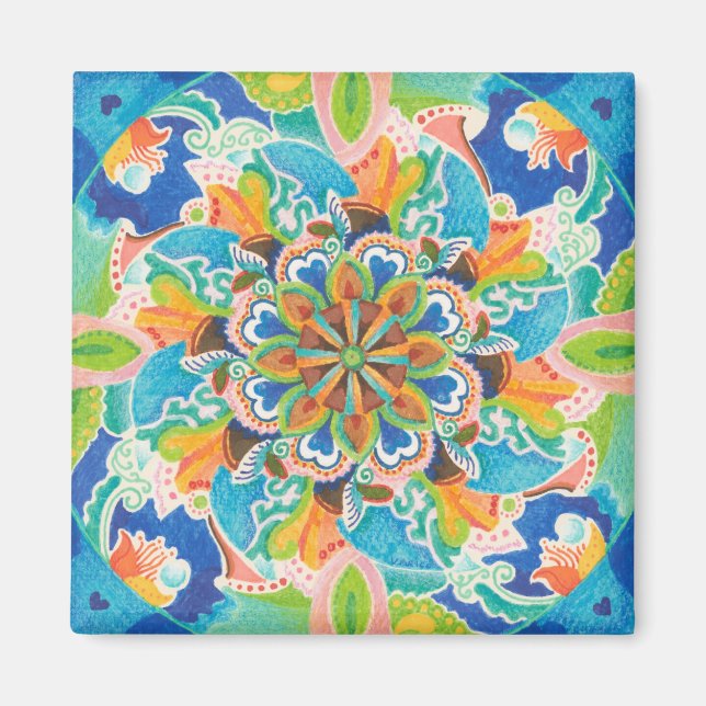 Yes Mandala Refrigerator Magnet (Front)