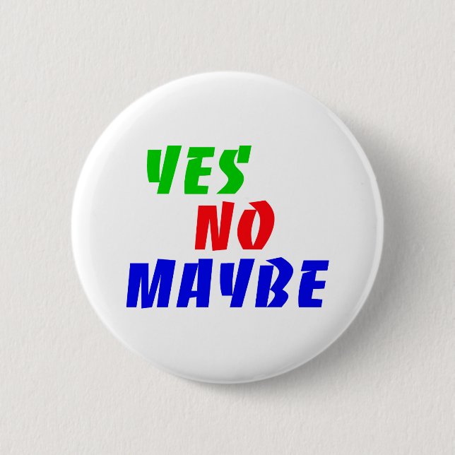 yes no 2 inch round button (Front)