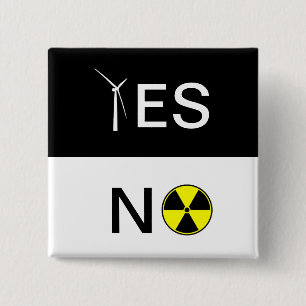 YES NO 2 INCH SQUARE BUTTON