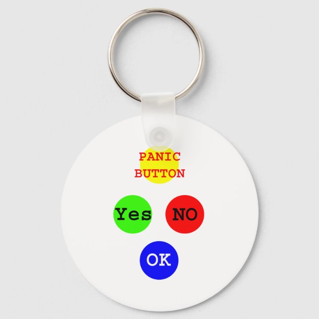 Yes No Buttons The MUSEUM Zazzle Gifts Keychain (Front)