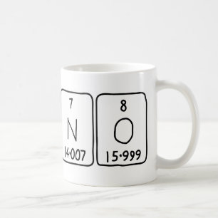 Yes/No periodic table word mug