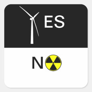 YES NO SQUARE STICKER