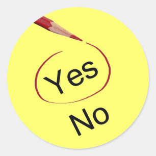 Yes, No Stickers