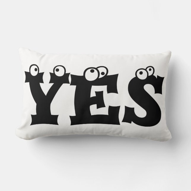 YES NO Throw Pillow (Front)