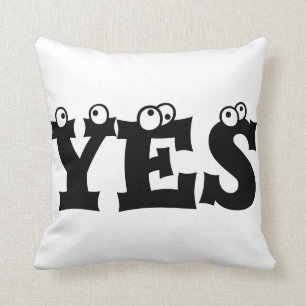 YES NO Throw Pillow